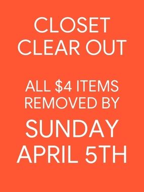 Closet Clear Out Sign - Orange